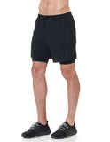 Black Mid Length Run Shorts