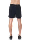 Black Mid Length Run Shorts
