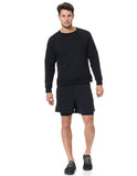 Black Mid Length Run Shorts