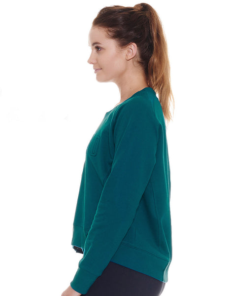 Women's Deep Emerald Long Lined Sweat